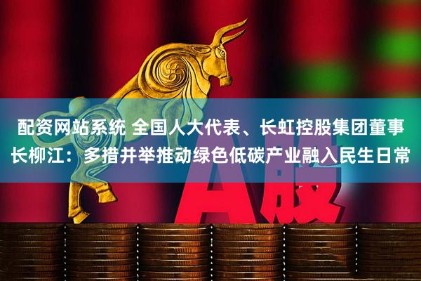配资网站系统 全国人大代表、长虹控股集团董事长柳江：多措并举推动绿色低碳产业融入民生日常